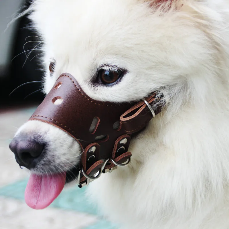 New Fashion Dog Mouth Mask Environmental Protection PU Leather Dog