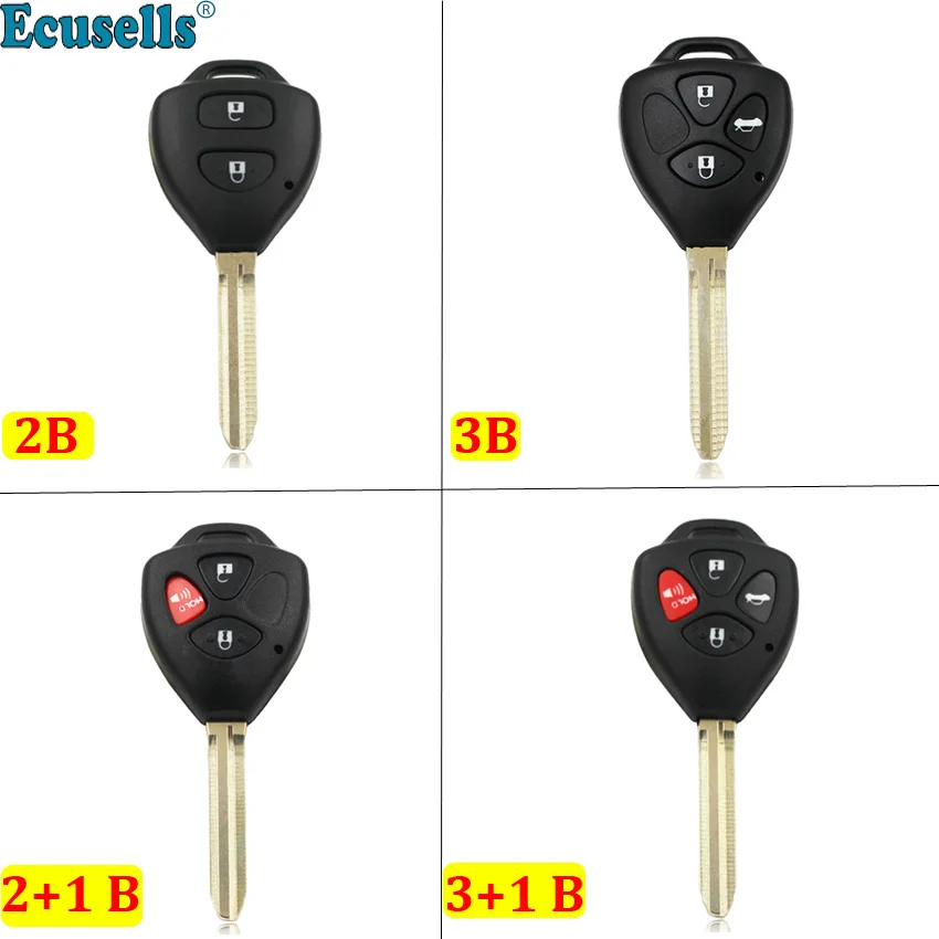 

2/3/4 buttons Remote key shell case fob for TOYOTA Avalon Corrolla Camry Prius Auris RAV4 Auris Hilux Land Cruiser uncut TOY43