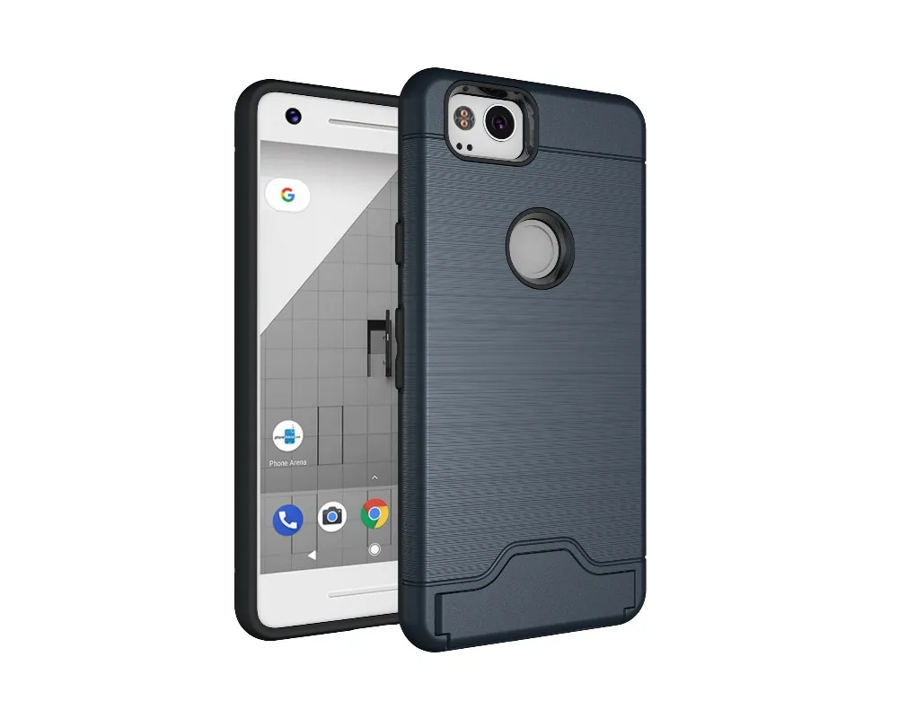 Для Google Pixel 2 Чехол UYFRATE противоударный Гибридный двухслойный матовый защитный