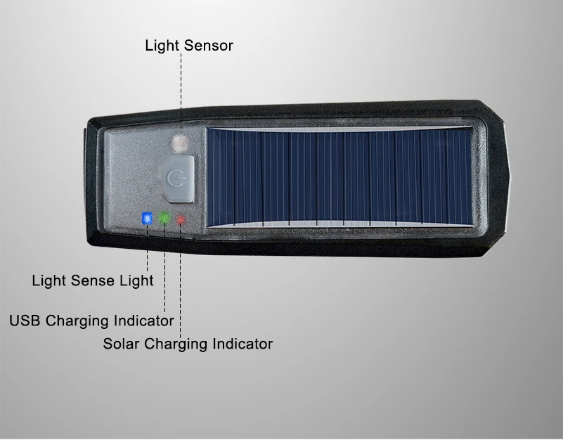 Cheap Solar Power Bicycle Front Light Bike Tail Rear Light Bicycle USB Rechargeable Lamp Cycling LED Flashlight Lantern Horn Bell 2