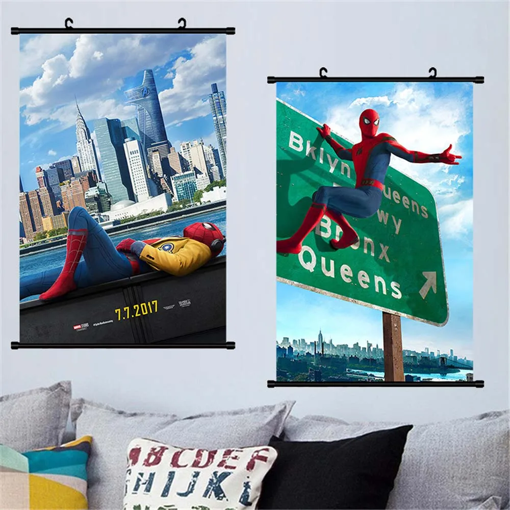 

Spider Man Poster Canvas Painting Wall Pictures for living room Avengers Painting Print Scroll Painting for Children
