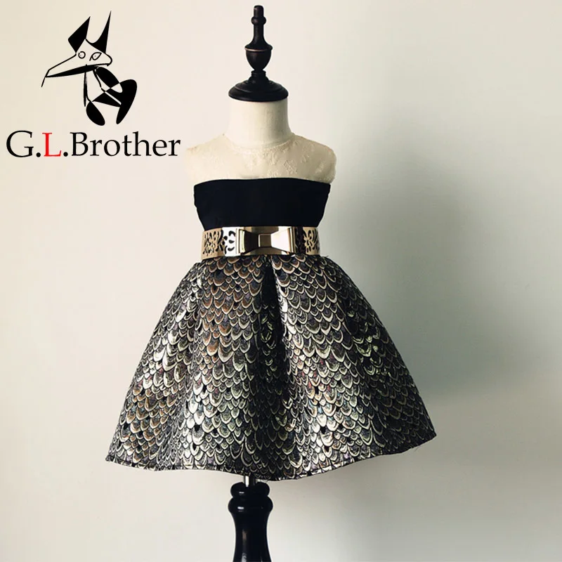 

0-10 Years Luxury Kids Pageant Dress For Birthday Catwalk Costume Patchwork Princess Party Dress Ball Gown Flower Girl Dresses