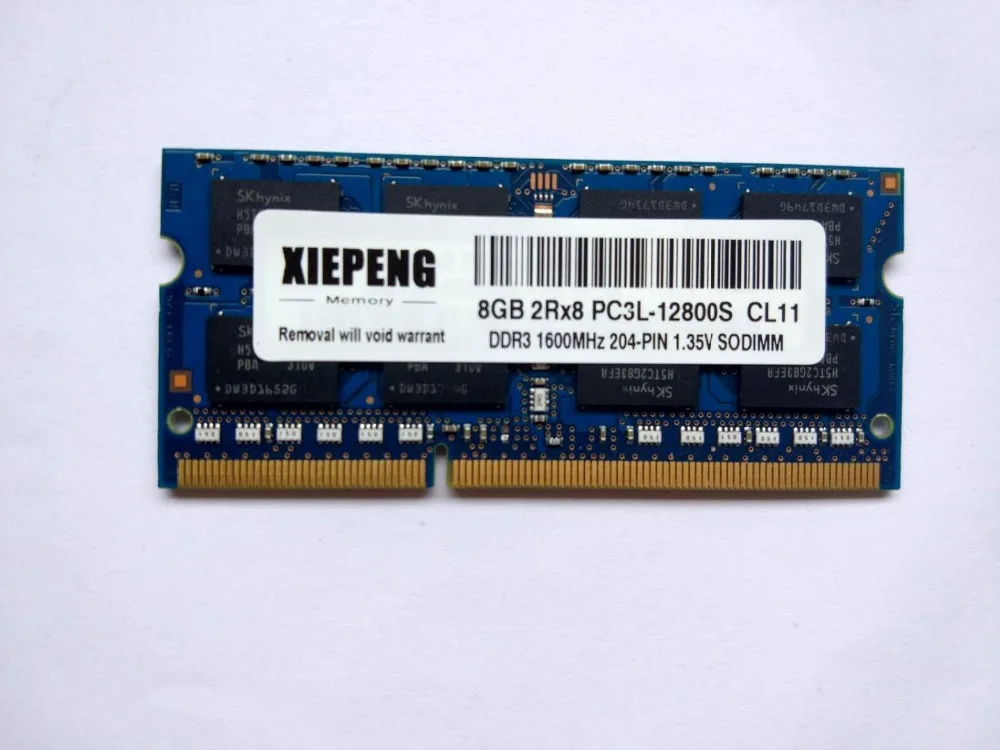 Оперативная память для ноутбука 8 ГБ 2Rx8 12800 1600 МГц DDR3L 4 Гб 2G pc3L 204 PIN SODIMM|Оперативная