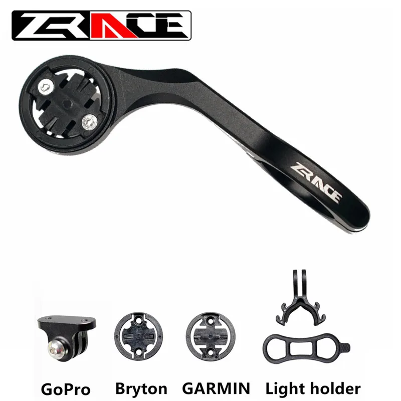 Zracing велосипедный компьютерный держатель для камеры Переднее Крепление для велосипеда аксессуары для iGPSPORT Garmin Bryton GoPro - Цвет: black