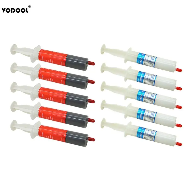 VODOOL 5 шт./лот 30 г серый/белый Термопаста Вставить Соединение охлаждения
