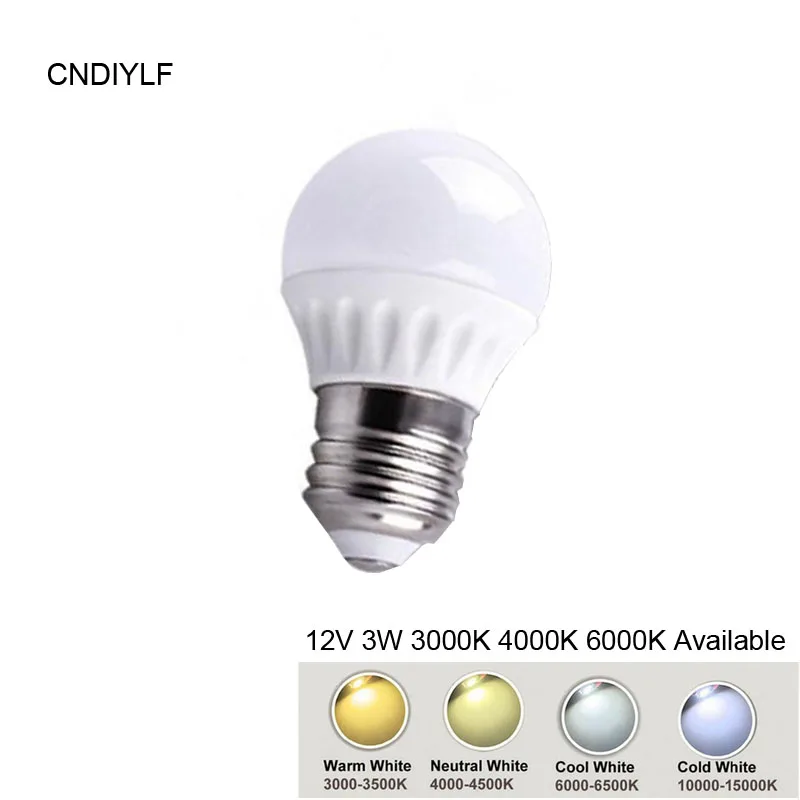 

2017New LED Lamp Bulb E27 12V lamp led 3wLED Corn Bulb Light Bulb Real Power 3W High Brightness Lampada LED Bombillas Power Ball