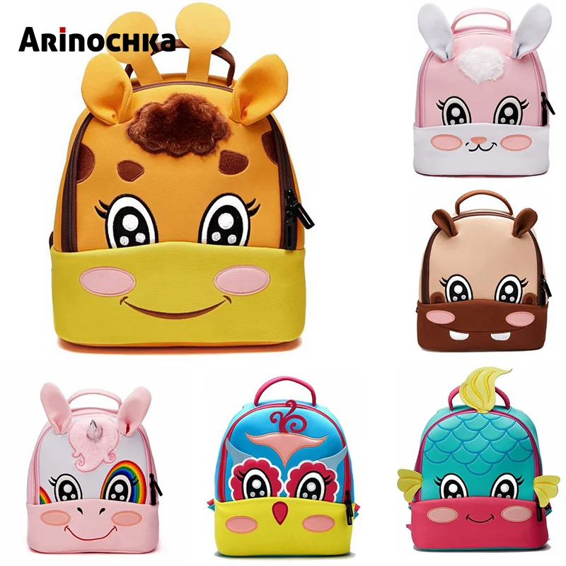 Unicorn Kindergarten Kid Backpacks Baby Boy Zoo Animal Bookbag Girls Cute Giraffe Schoolbag Backpack Children Cartoon Mochila