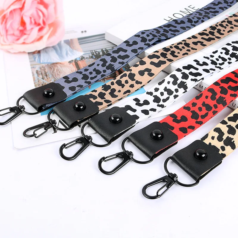 

Wholesale Leopard Neck Strap Lanyard For Keys ID Card Gym Mobile Phone Straps USB Badge Holder DIY Hang Rope Lariat Lanyards New