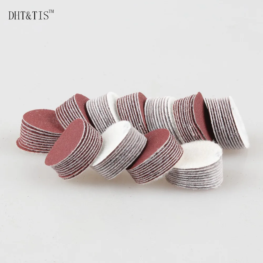 

DHT&TIS 1Inch(25mm) 100 pieces Sand Paper Hook & Loop Abrasive Sanding Disc for Power Tools Sander with Grit 40 ~ 7000