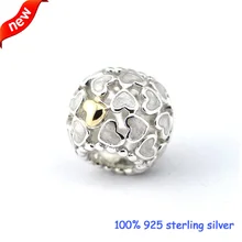 Se adapta a Pandora Pulsera Abundancia de Amor Bolas de Plata 100% de Plata de ley 925 Encantos DIY Al Por Mayor 10294