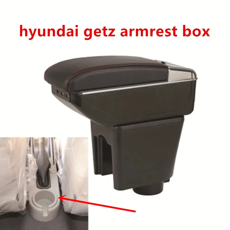 Автомобильная консоль для hyundai Getz, автомобильный подлокотник, коробка, подлокотник с подстаканником, пепельница, 2005-2008, автомобильные аксессуары, автозапчасти