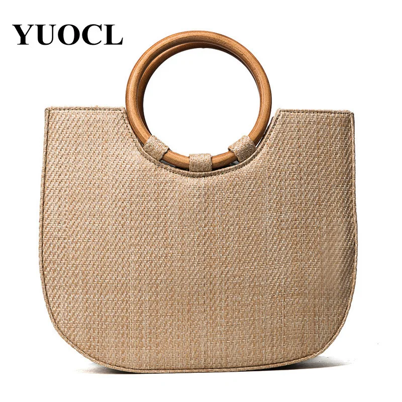 

Straw Plaited Women Messenger Bags Tote Shoulder Leather Handbags For Famous Luxury Brand Designer Bolsa Feminina Mujer Sac 2018