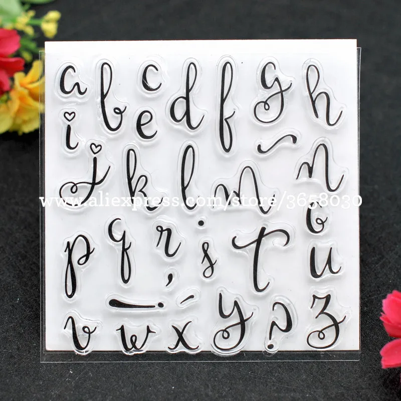 

Letters English Alphabet Scrapbook DIY photo cards rubber stamp clear stamp transparent stamp 10x10cm 8071322