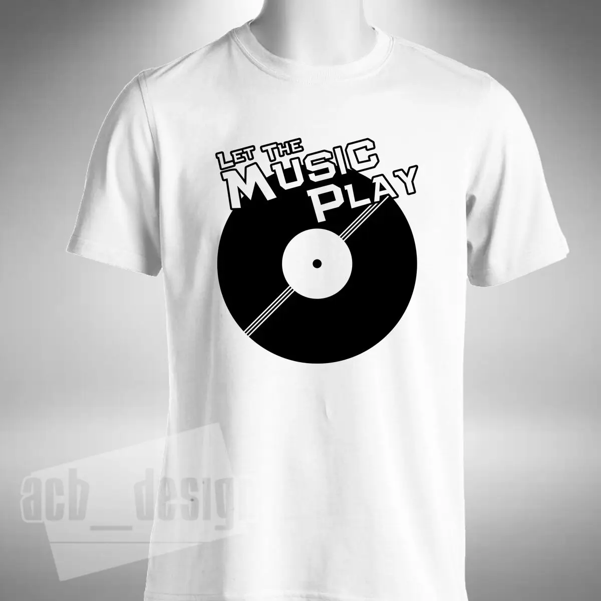 Пусть играет музыка Мужские Футболка Old Skool Raver винил Junkie танец Ibiza DJ Лето Мужская