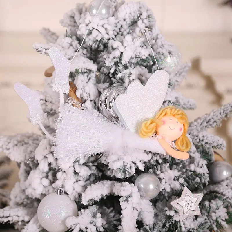 Мультяшный Ангел Рождественский кулон Висячие декоративные украшения для праздника для вечеринки Produtos Natalinos Presentes De Natal - Цвет: A