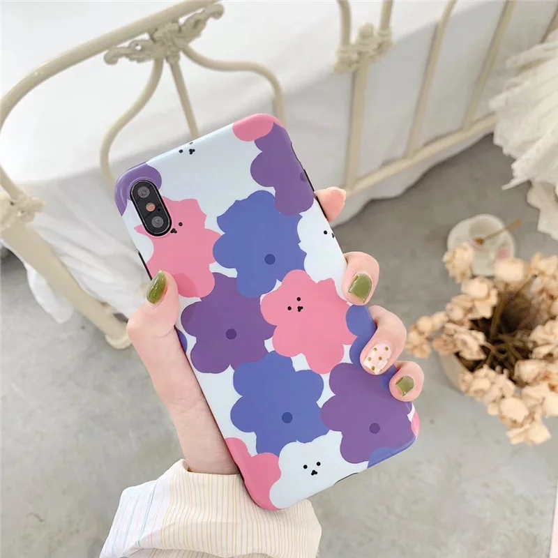 

Cartoon bear silicone soft case for iphone xr matte couples case cove for iPhone 8plus 8 7 7plus xs max x cute women fancy cover