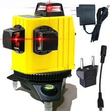 Автоматический самонивелирующийся 12 линий Красный 3D лазерный уровень самонивелирующийся 360 супер мощный красный лазерный луч