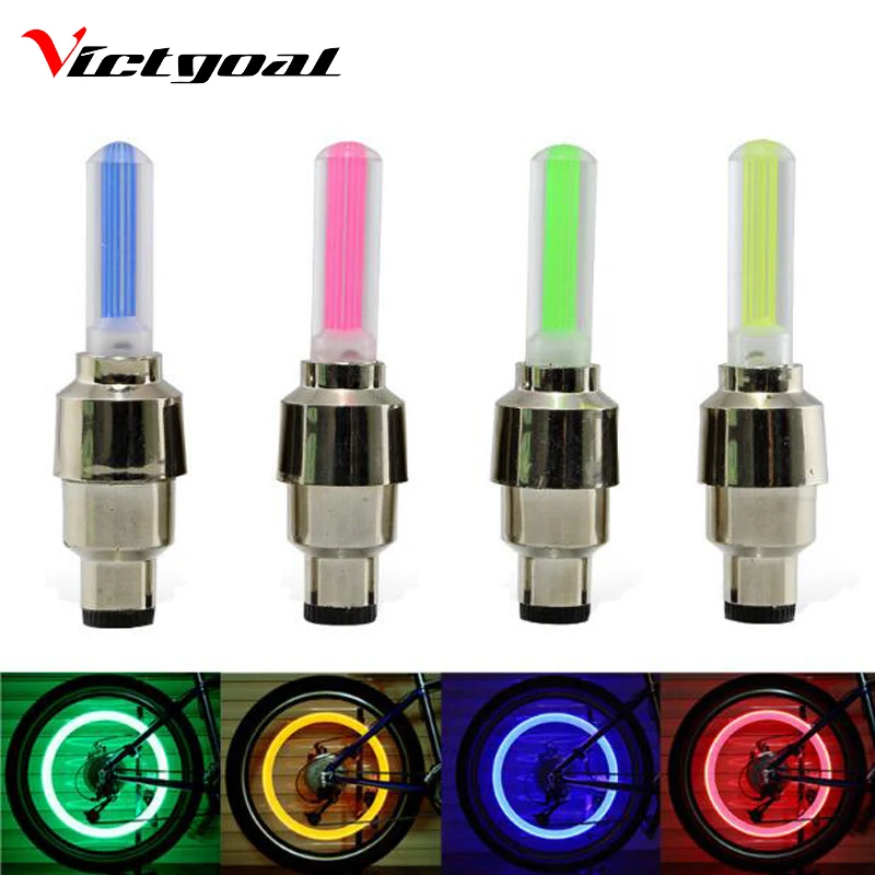 

VICTGOAL Bike Light Mountain Road Bicycle Tyre Tire Valve Caps Lights MTB Spokes LED Wheel Cycling Accessories Light N1012