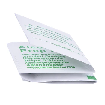 

100pcs/Box New Portable Wet Wipes Alcohol Swabs Pads Wipes Skin Cleanser Sterilization 70% Isopropyl First Aid Home
