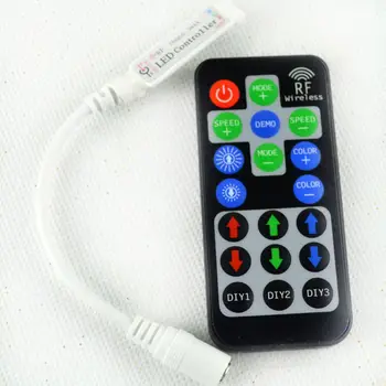 

Freeshipping RF Mini Controller For RGB 5050 LED Strip Wireless DIY Dynamic with Remote Control DC12v