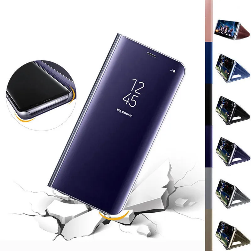 for Samsung Galaxy S10 Plus Case S10e Mirror Flip Cover Auto Sleep Wake For Smart Window View Full Shell |