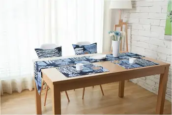 

Duplicate Printing Mediterranean Textile Table Runner Home and Garden Sunflower Series Cotton and Linen Fabric Table Flag