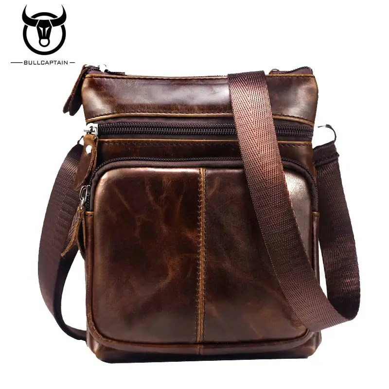 

BULLCAPTAIN handbag shoulder bag men's leather small bag Messenger bag men's leather fashion leather practical gift handbag men