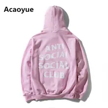 ANTI SOCIAL SOCIAL CLUB Hoodies Men Women 1:1 High Quality Hoodie Sweatshirt ASSC Pullover Hip Hop Kanye West Undefeated Jacket