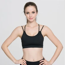 2017 Workout Sports Bras Bh Drawstrings Design Girls Short Tank Top Push Up Women Running Yoga Fitness Brassiere