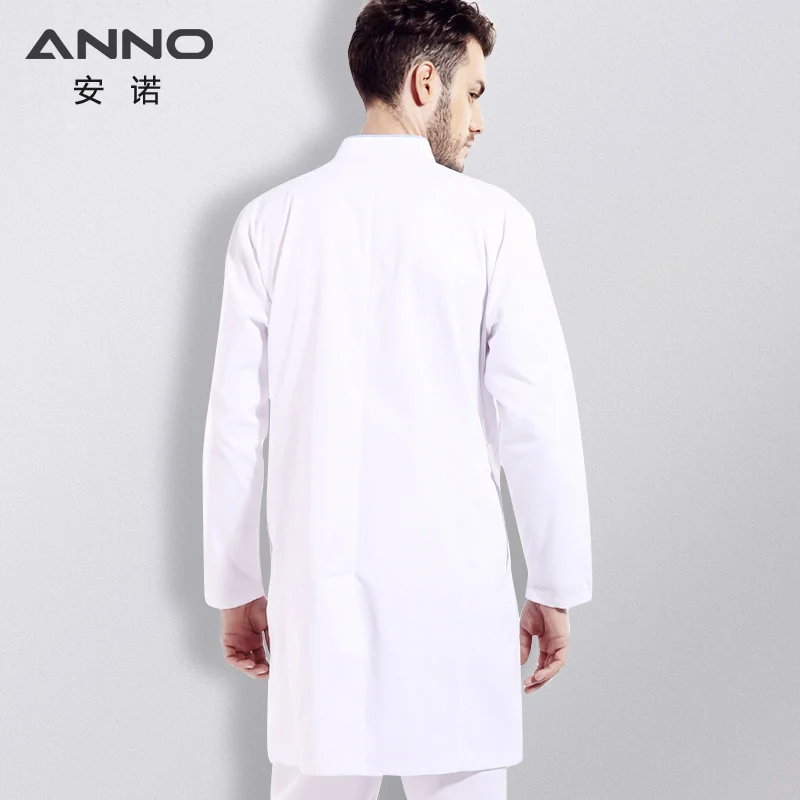 ANNO белый медицинский лабораторный халат одежда длинный медсестер врачебный халат женский мужской стоматологический одноразовый лабораторный халат скраб куртки