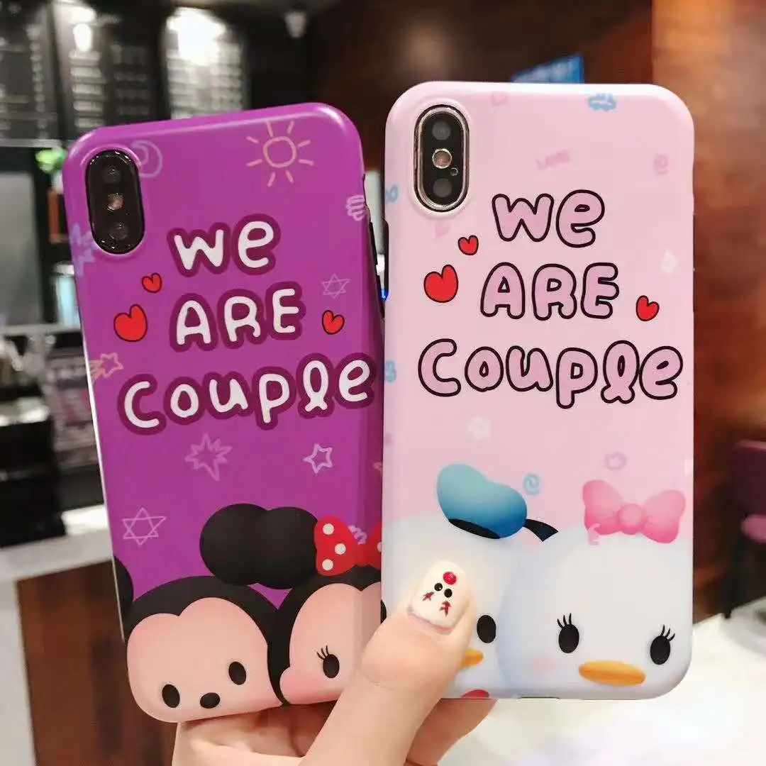 For iPhone XS Max Cartoon Mickey Mouse Minnie Soft Phone