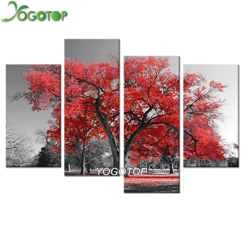 

YOGOTOP DIY Diamond Painting Cross Stitch Kits Full Diamond Embroidery 5D Diamond Mosaic Home Decor Red Heart 5pcs ML259