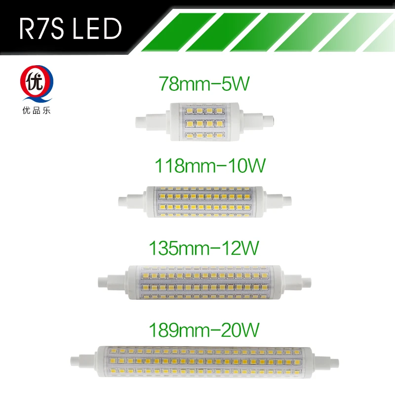 R7S СВЕТОДИОДНЫЕ Лампы 78 мм 118 135 189 7 Вт 14 20 25 Лампада LED R7s 85-265 В Заменить Галогенные