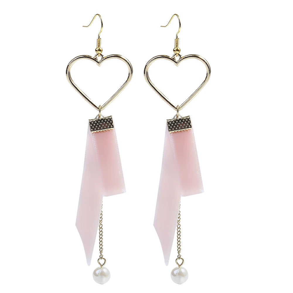 Korea Velvet Drop Earrings Playful Cute Loli Style Pearl Long Chain Tassel Dangle Statement Jewelry Gift | Украшения и аксессуары