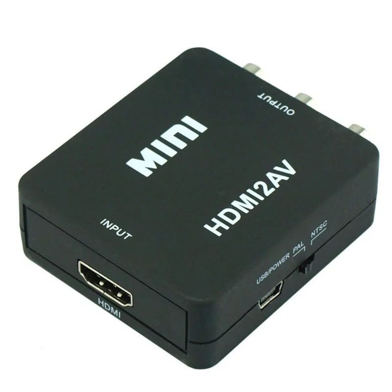 Мини HDMI композитный видеосигнал RCA AV видео конвертер адаптер 1080p с Поддержка кабелей NTSC PAL