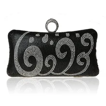 Kristall Abendtasche Frauen Dame Luxus Hochzeit Geldbörse Party Strass Handtaschen Rot/Schwarz Abendtasche SMYCWL-A0042