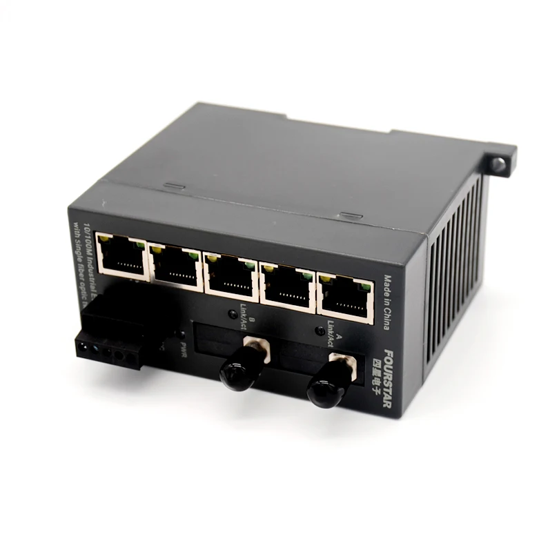 

FOURSTAR Single fiber 2 optical 5 electrical industrial Ethernet multimode fiber link adapter for fiber optic multimode