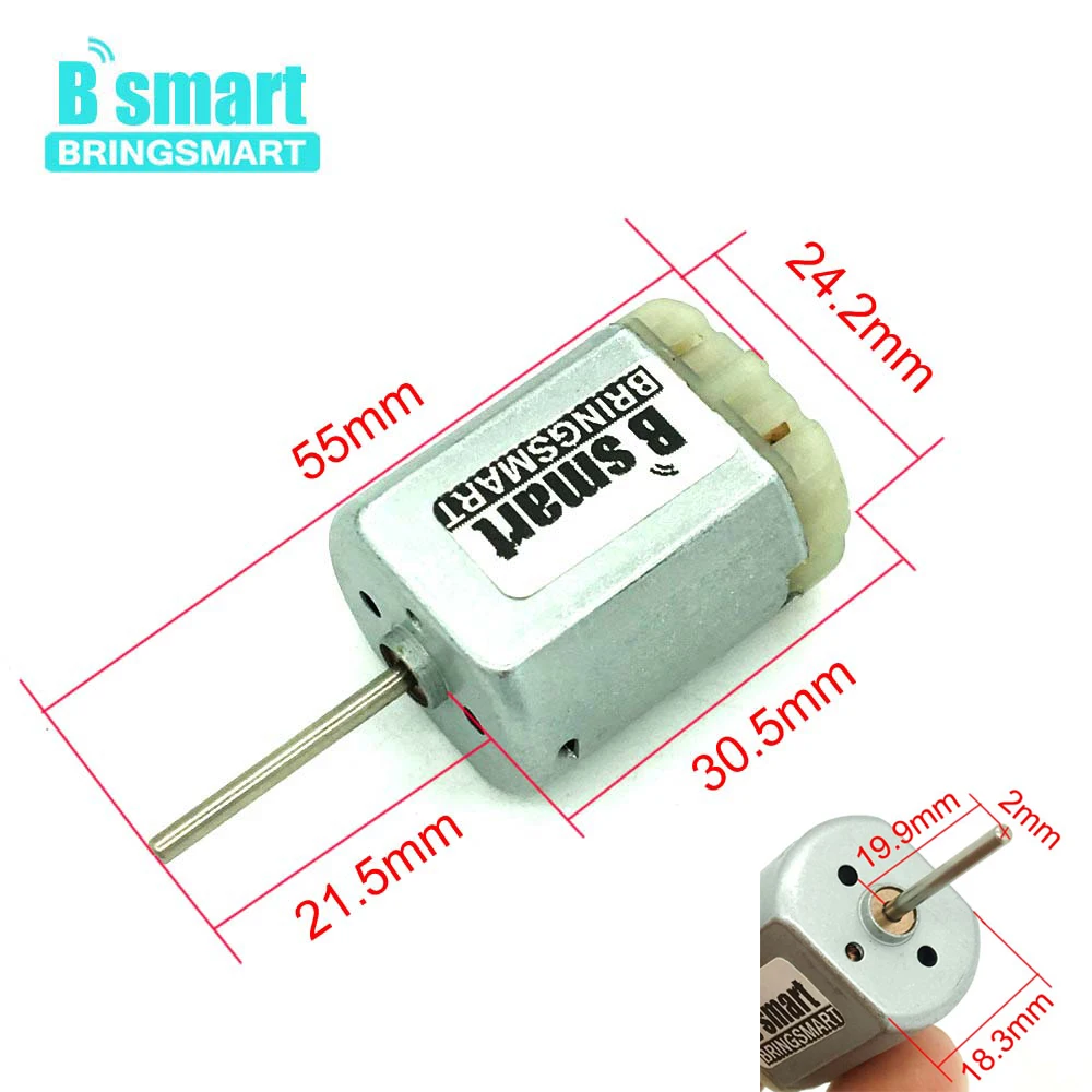 Bringsmart 280SC مايكرو DC عالية السرعة المحرك 12 فولت سيارة الباب قفل محرك كهربائي 8-16 V البسيطة الخلفية مرآة الرؤية المحرك