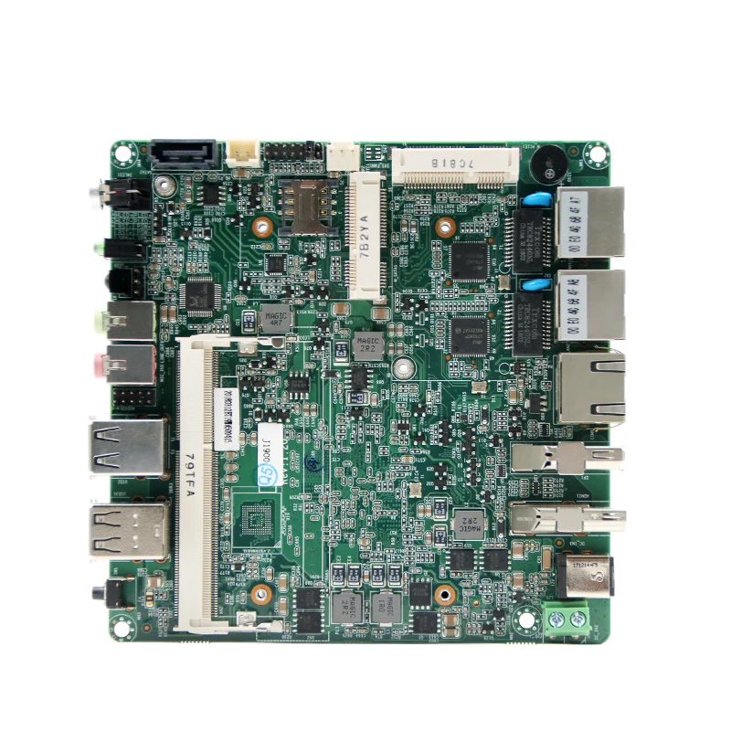 Материнская плата без вентилятора с процессором J1800 Dual LAN NANO ITX 120*120 мм|Мини ПК| |