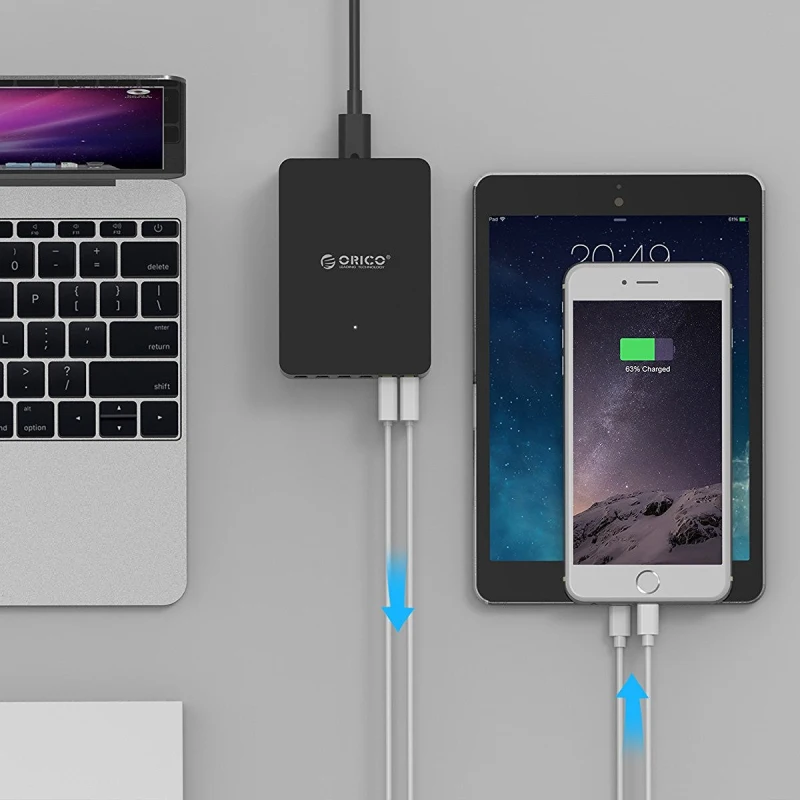 USB зарядное устройство ORICO универсальное настольное для iPhone 7 samsung galaxy S8 6