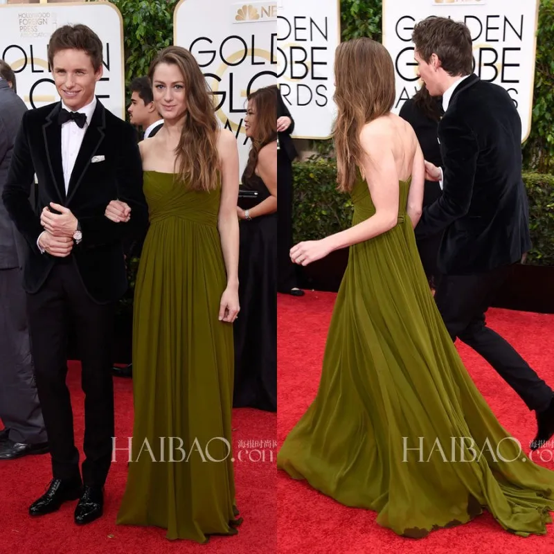 Olive Green Evening Gown
