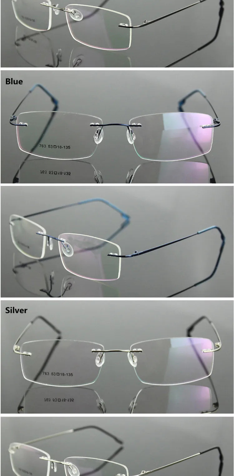 Модные Классические деловые мужские чистого титана оправ близорукость Оптические Frame Сверхлегкий Титан Половина кадр очки кадр