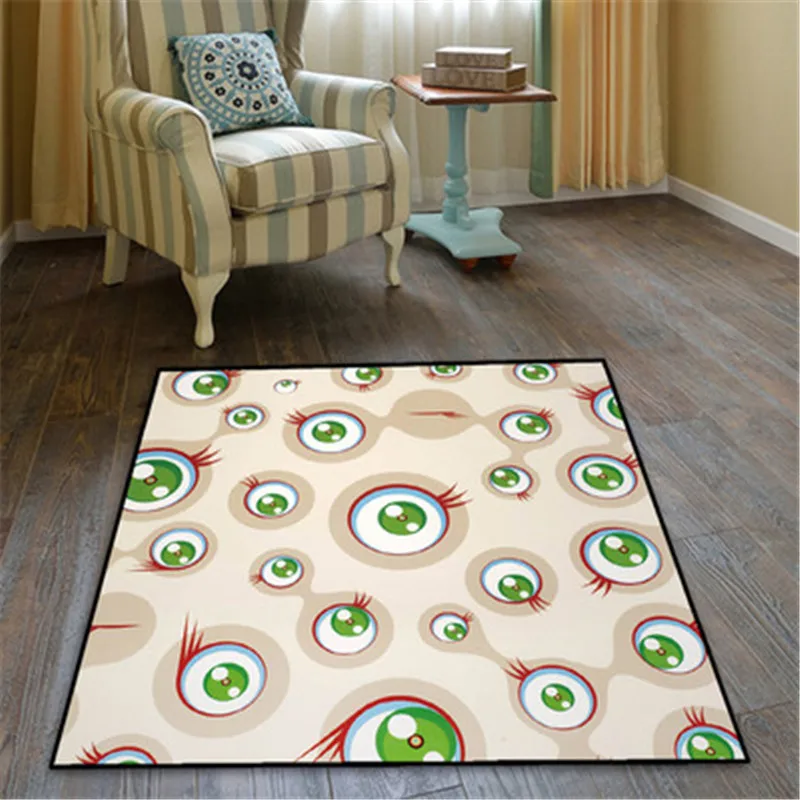 

100X100CM OriginalFake KAWS Takashi MURAKAMI DOB Square Skid Resistance Bedroom Carpet Action Figure Chair Cushion X653
