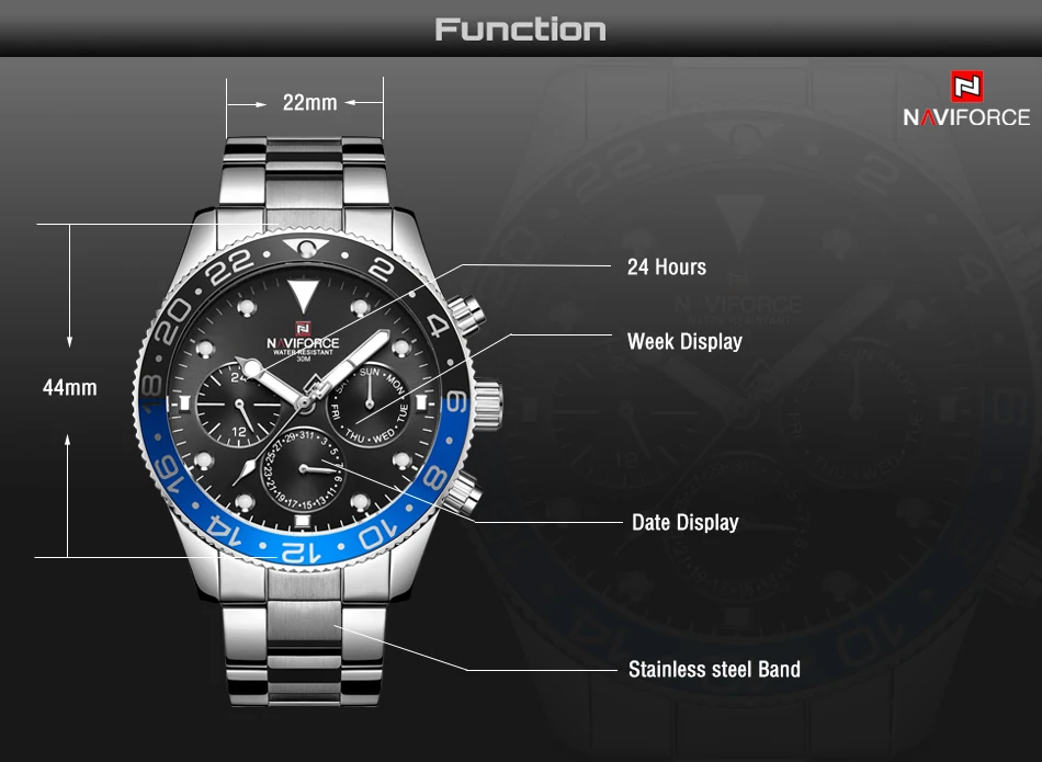 Мужские часы naviforce Топ бренд класса люкс Бизнес Кварцевые часы для мужчин s полная сталь военные часы водонепроницаемые наручные часы Relogio