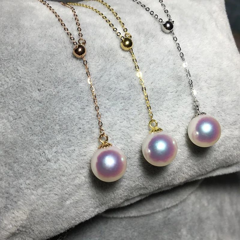 Женское Ожерелье из 18 каратного золота с натуральным жемчугом|necklace pendant gold|necklaces