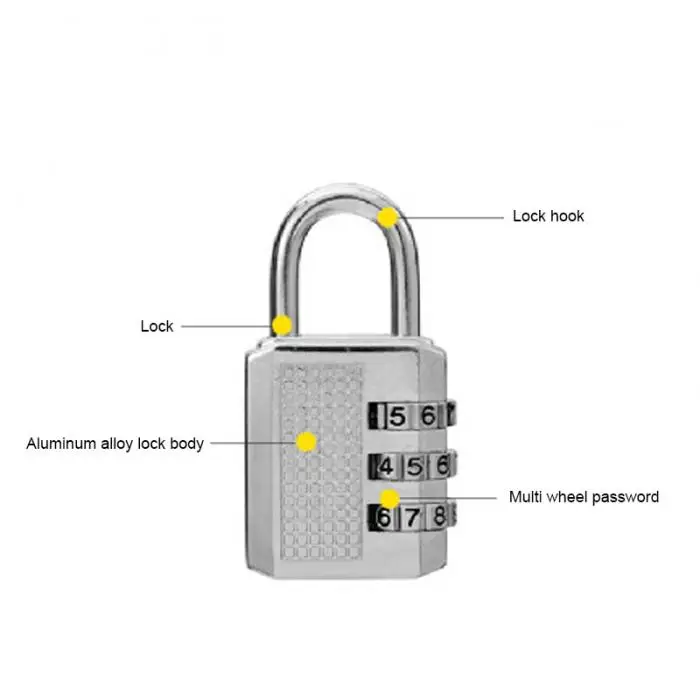 3 Цифры Сброса Комбинации замок кодовый замок школьные гимнастический зал отделение для Хранения Навесы