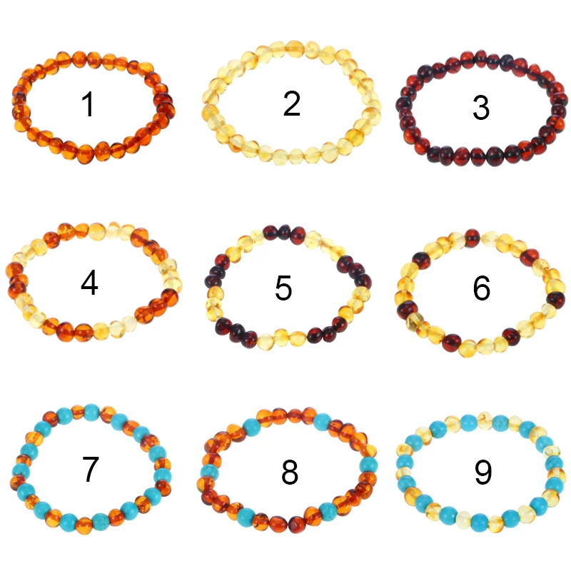 HAOHUPO 16 видов стилей, натуральные янтарные браслеты для детей и взрослых, эластичные украшения, подарки, Балтийский Янтарь бусины для женщин, стрейч Bijoux Pulsera