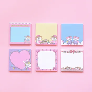 

Girl Friends Memo Pad Cute Cartoon Ins Style Cake Bowtie Notepad Mini Message Sticky Note Gift Office School Supplies A6322