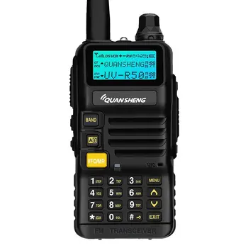 

Quansheng UV-R50 Walkie Talkie VHF UHF Dual Band Long Range UVR50 Portable CB 2 Way Radio UV R50 5W FM Transceiver for Huntin