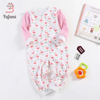 

Baby Girl Rompers 2019 Spring Summer Cute Print New Born Baby Clothes Flamingo baby romper Elephant Newborn Jumpsuit baby onesie